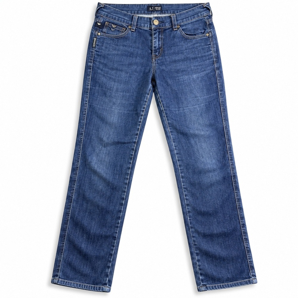 Armani Jeans J271B Straight Leg Jeans Light Wash Stretch Women's Size 27